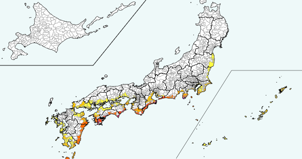 南海トラフ 最大津波高
