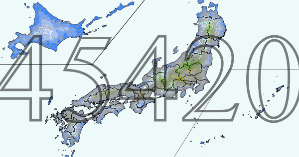 1920年の市区町村の各内陸度